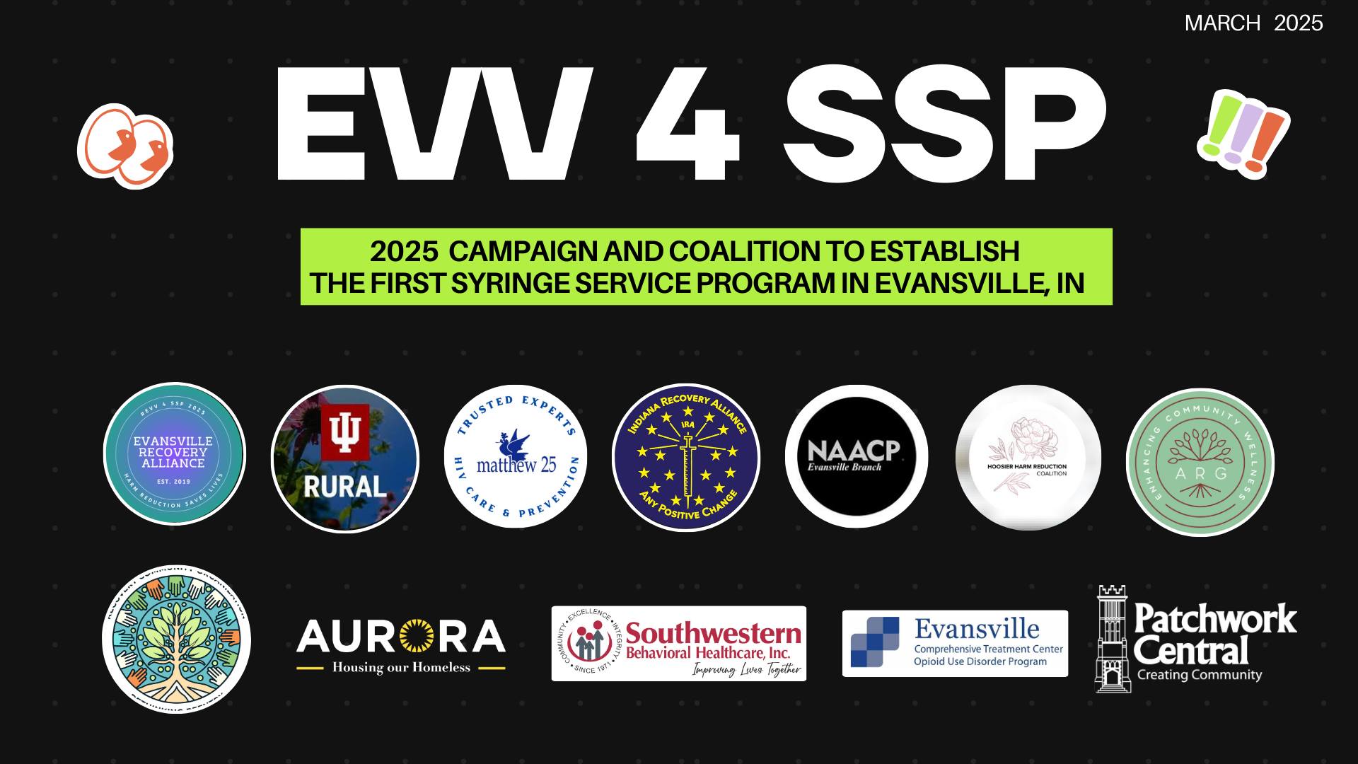 EVV4SSP – 2025 Campaign to Establish the First Safe Syringe Program in Evansville